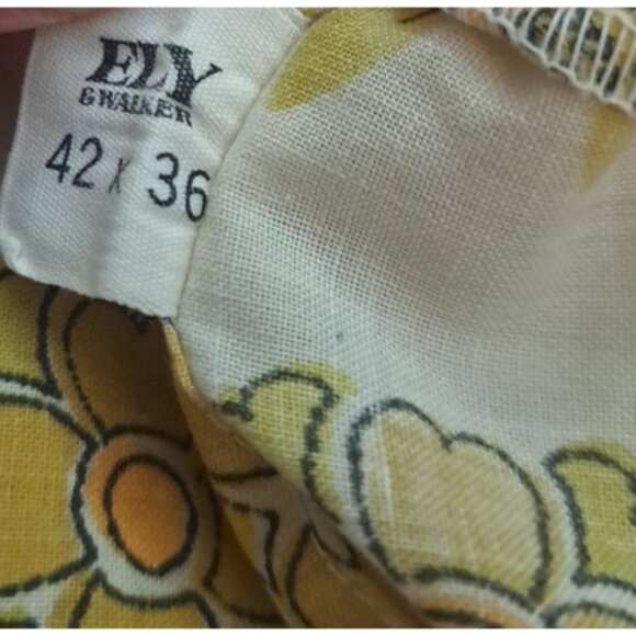 Ely & Walker Full Flat Sheet & Pillowcases Muslin Yellow Gold Floral Daisy - Picture 7 of 8